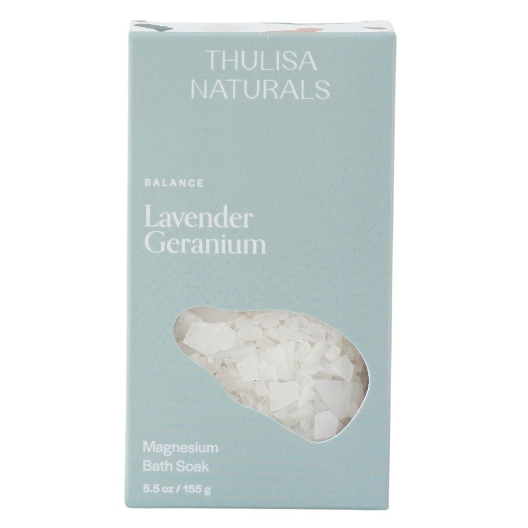 Calming Lavender Geranium Magnesium Bath Soak - ThulisaNaturals