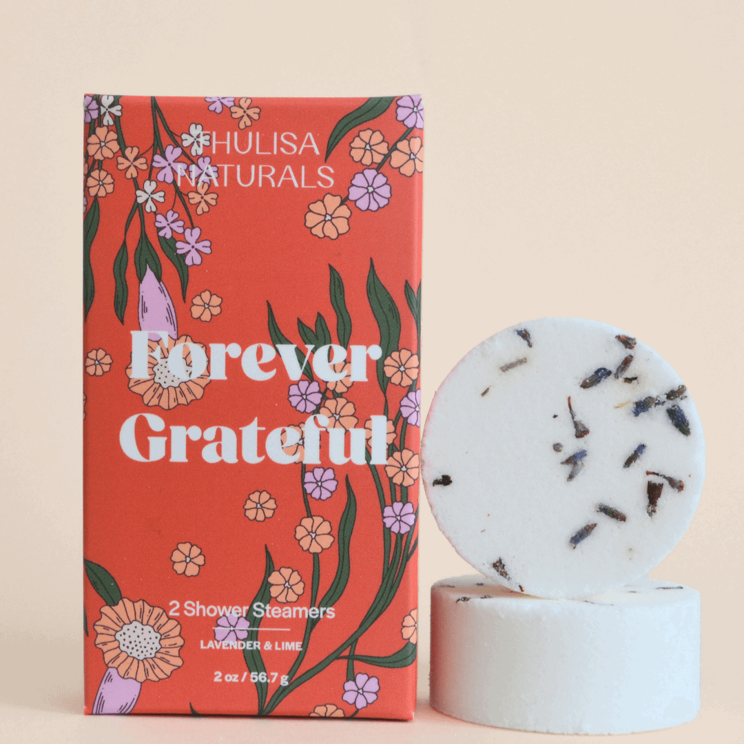Forever Grateful Lavender Lime Shower Steamer Gift Set - ThulisaNaturals