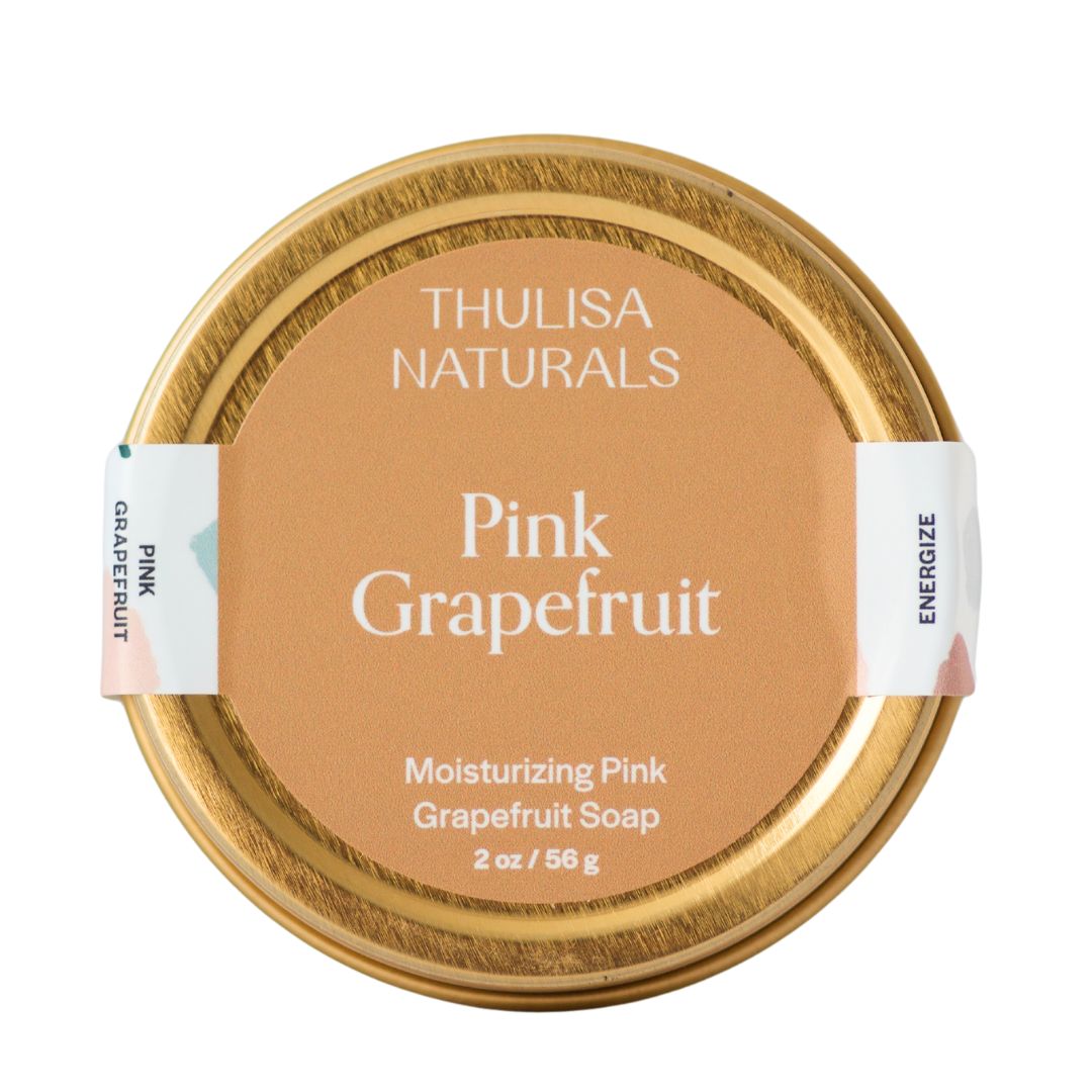 Pink Grapefruit Shea Butter Hand and Body Travel Soap - ThulisaNaturals