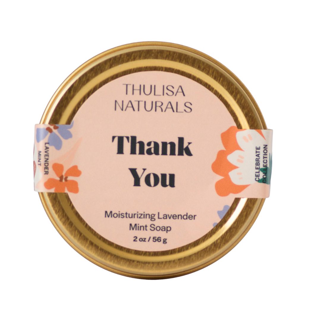 Shea Butter Hand + Body Travel Soap | Thank You - ThulisaNaturals