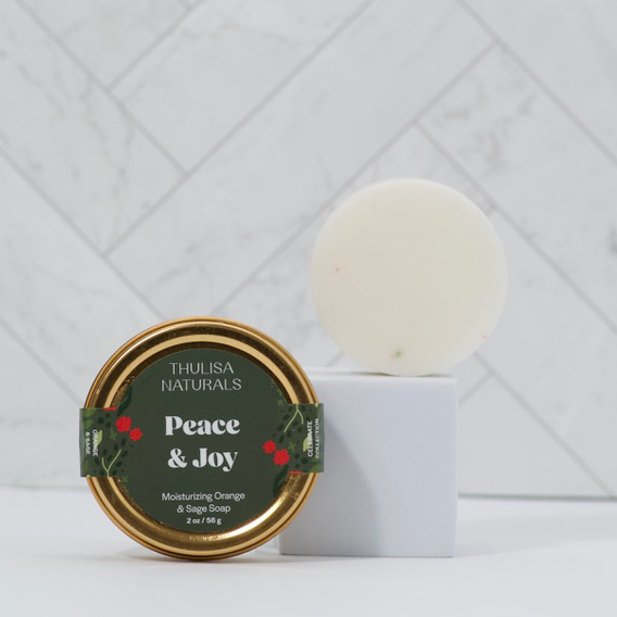 Orange & Sage Travel Soap & Tin - ThulisaNaturals