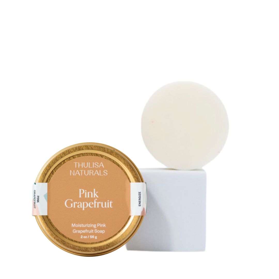 Pink Grapefruit Shea Butter Hand and Body Travel Soap - ThulisaNaturals