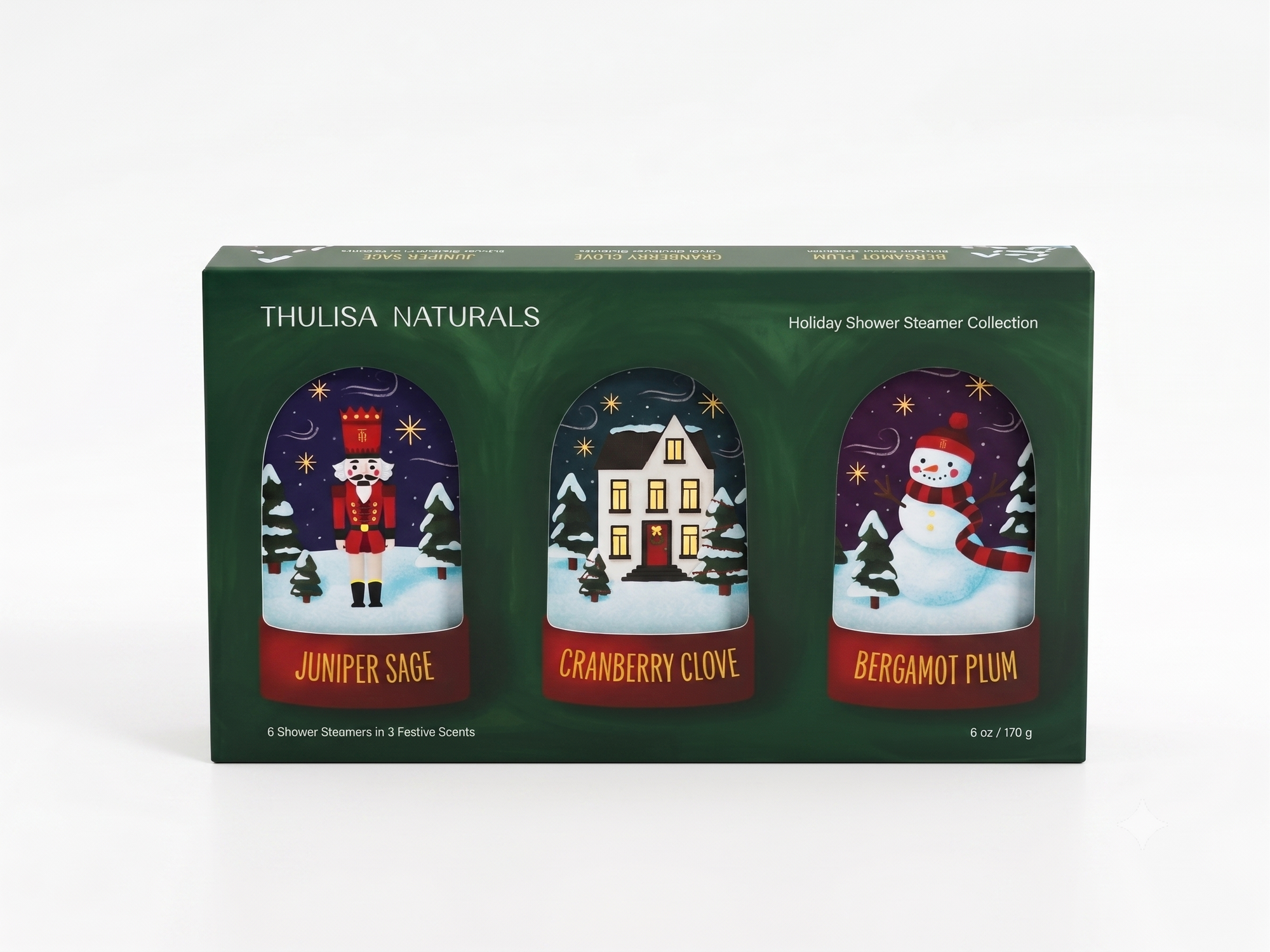 Holiday Shower Steamer Snow Globe Gift Set