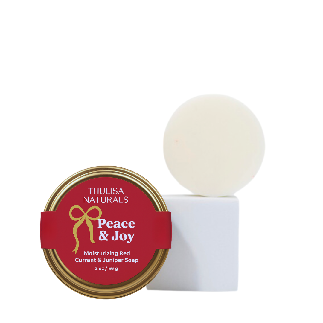 Christmas Shea Butter Gift Soap | Red Currant + Juniper - ThulisaNaturals