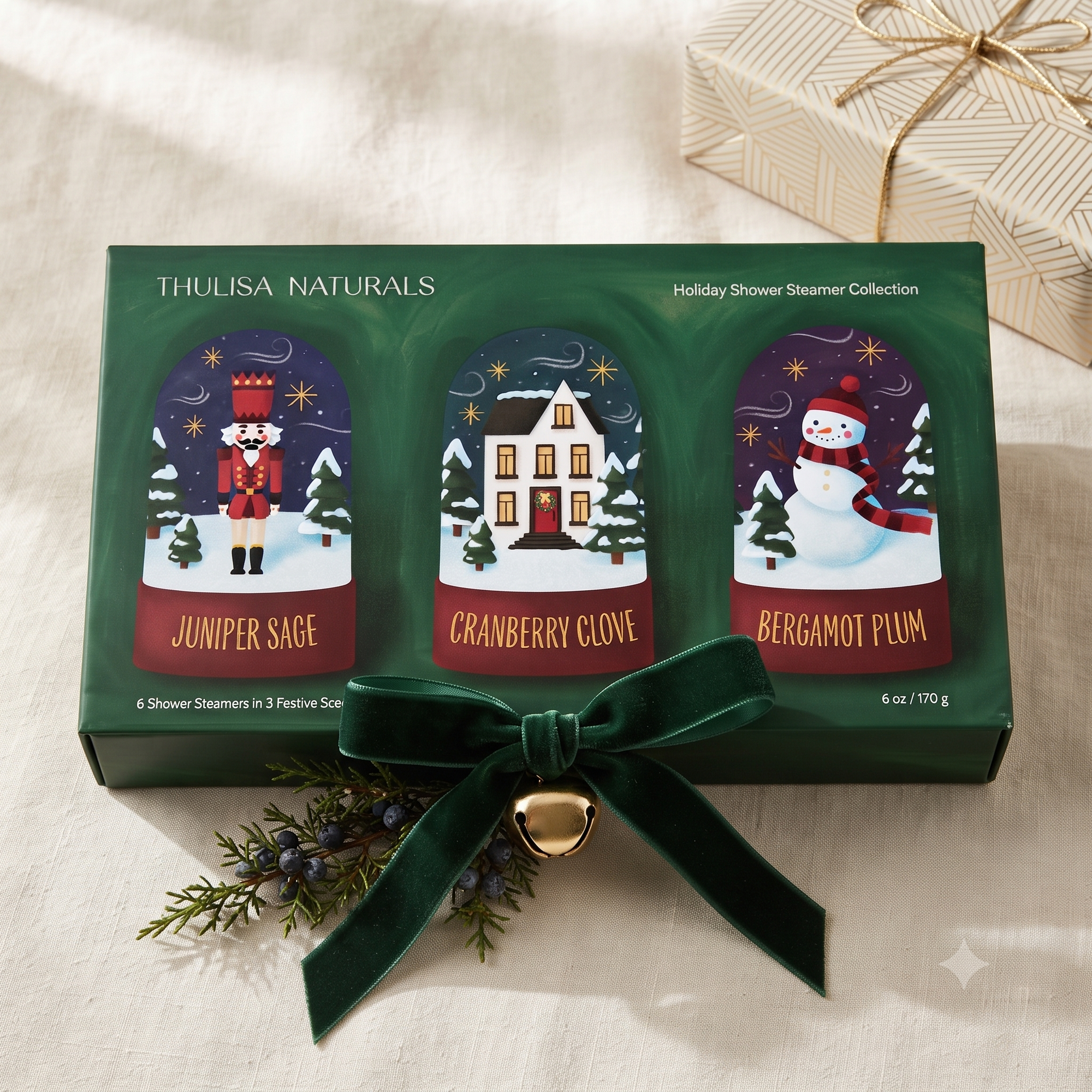 Holiday Shower Steamer Snow Globe Gift Set
