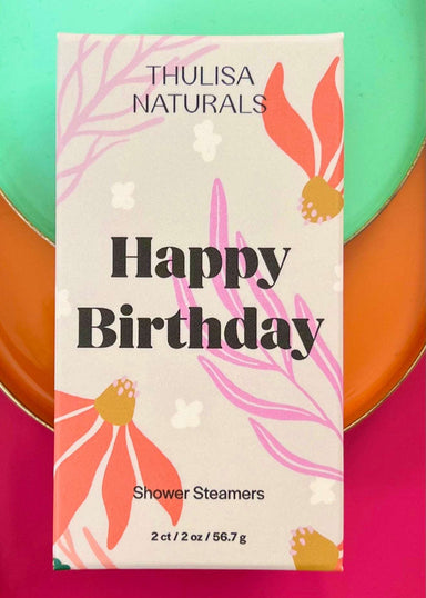 Happy Birthday Lavender Geranium Duo Shower Steamers - ThulisaNaturals