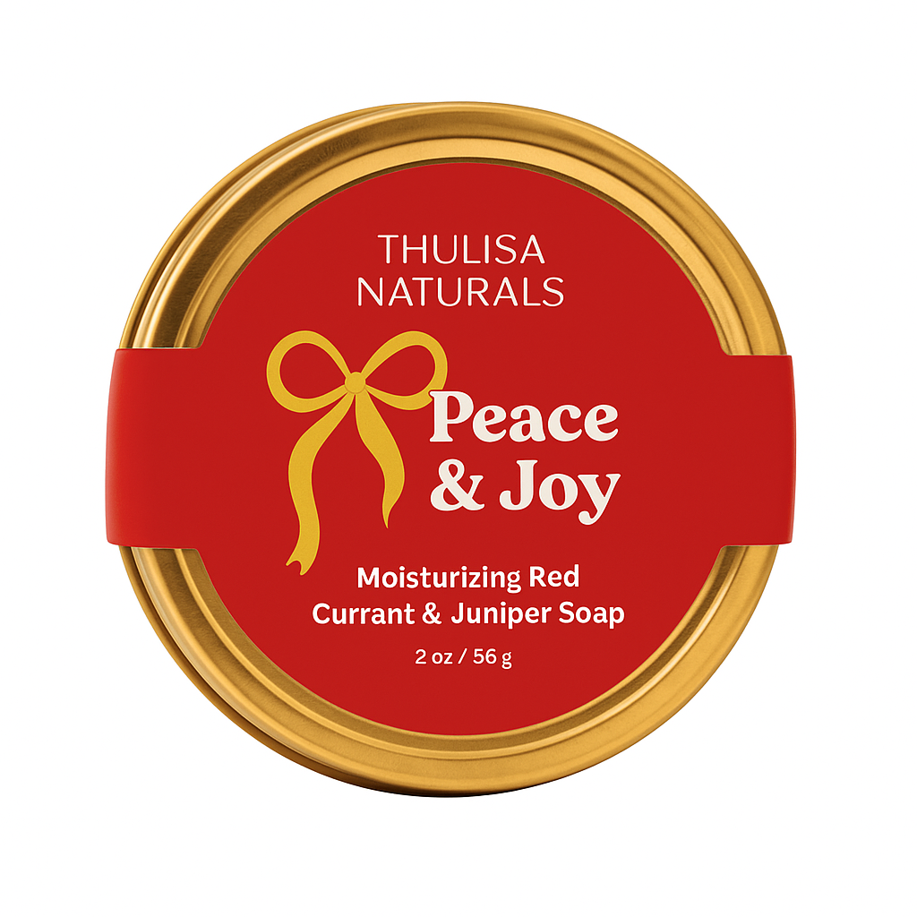Christmas Shea Butter Gift Soap | Red Currant + Juniper - ThulisaNaturals