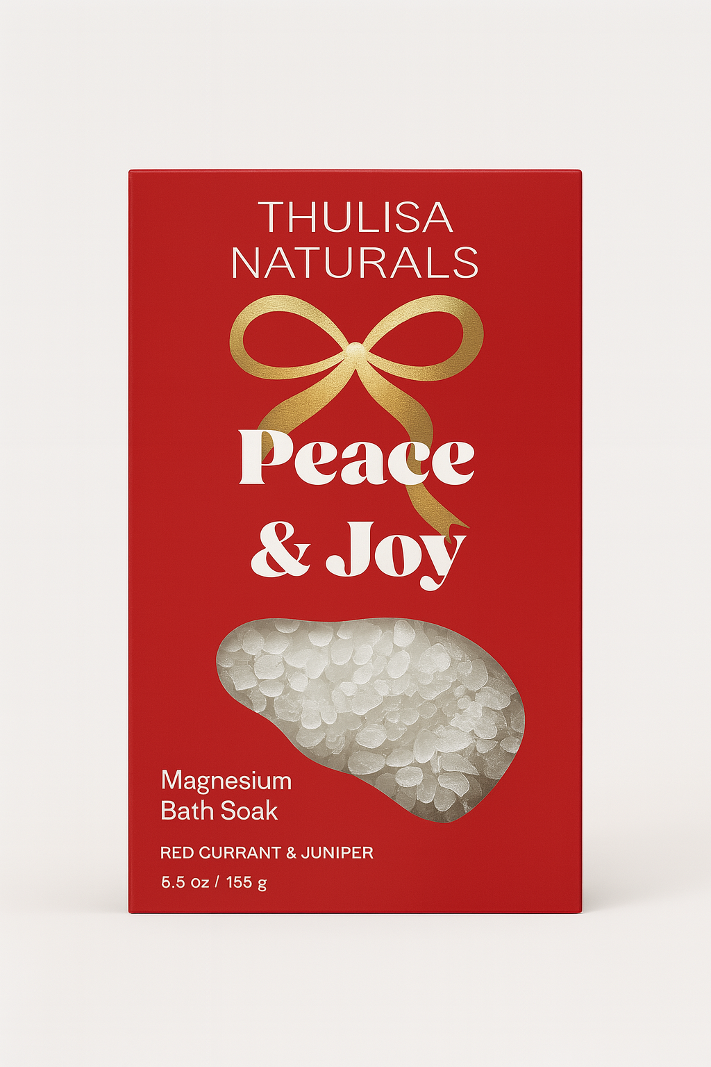 Red Currant & Juniper Magnesium Bath Salt Soak — Christmas Spa Retreat - ThulisaNaturals